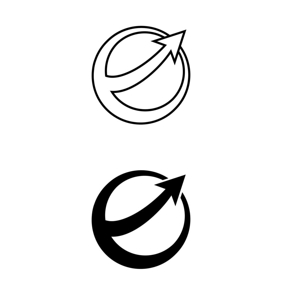 crescimento tendência gráfico ícone vetor definir. lucro gráfico ilustração placa coleção. acima seta símbolo ou logotipo.