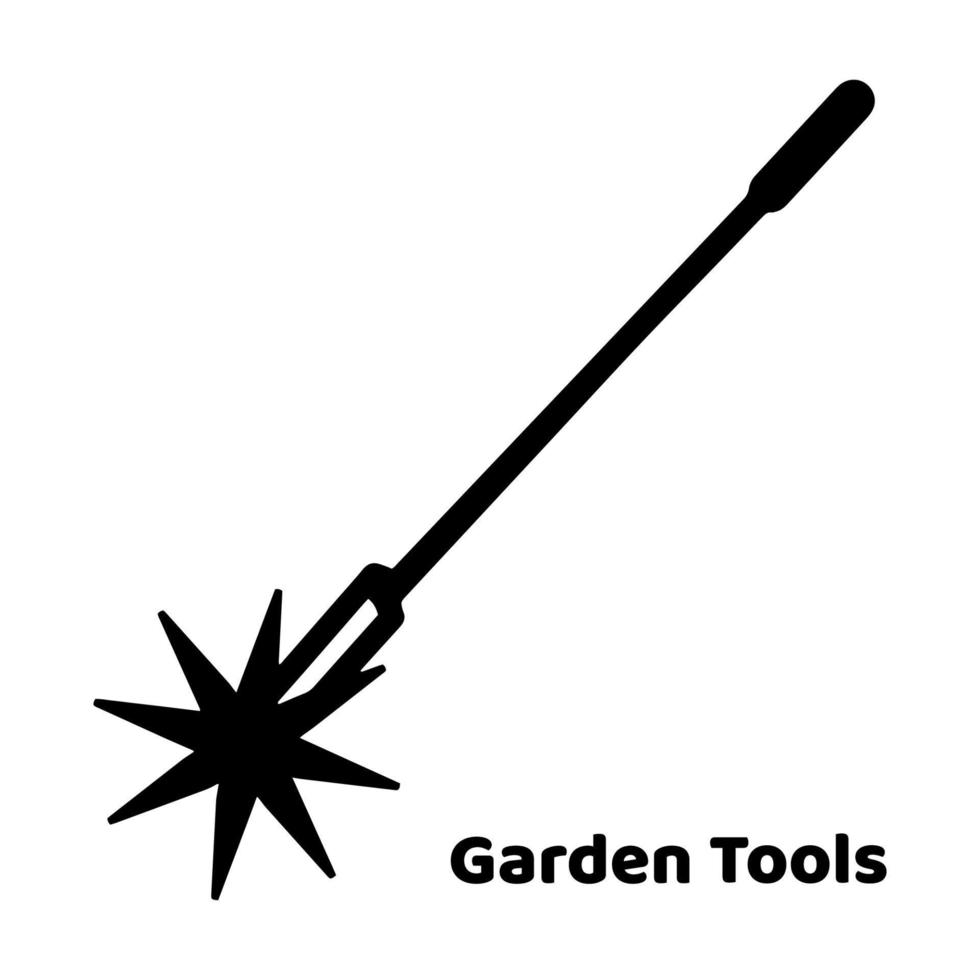 manual cultivador para solo aeração. jardim ferramentas. plano estilo ícone. isolado em branco fundo. vetor. vetor