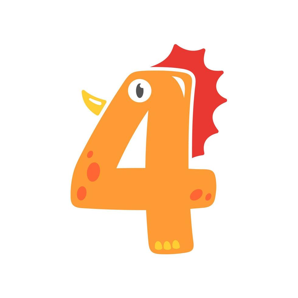 dinossauro número Projeto aniversário festa para crianças vetor