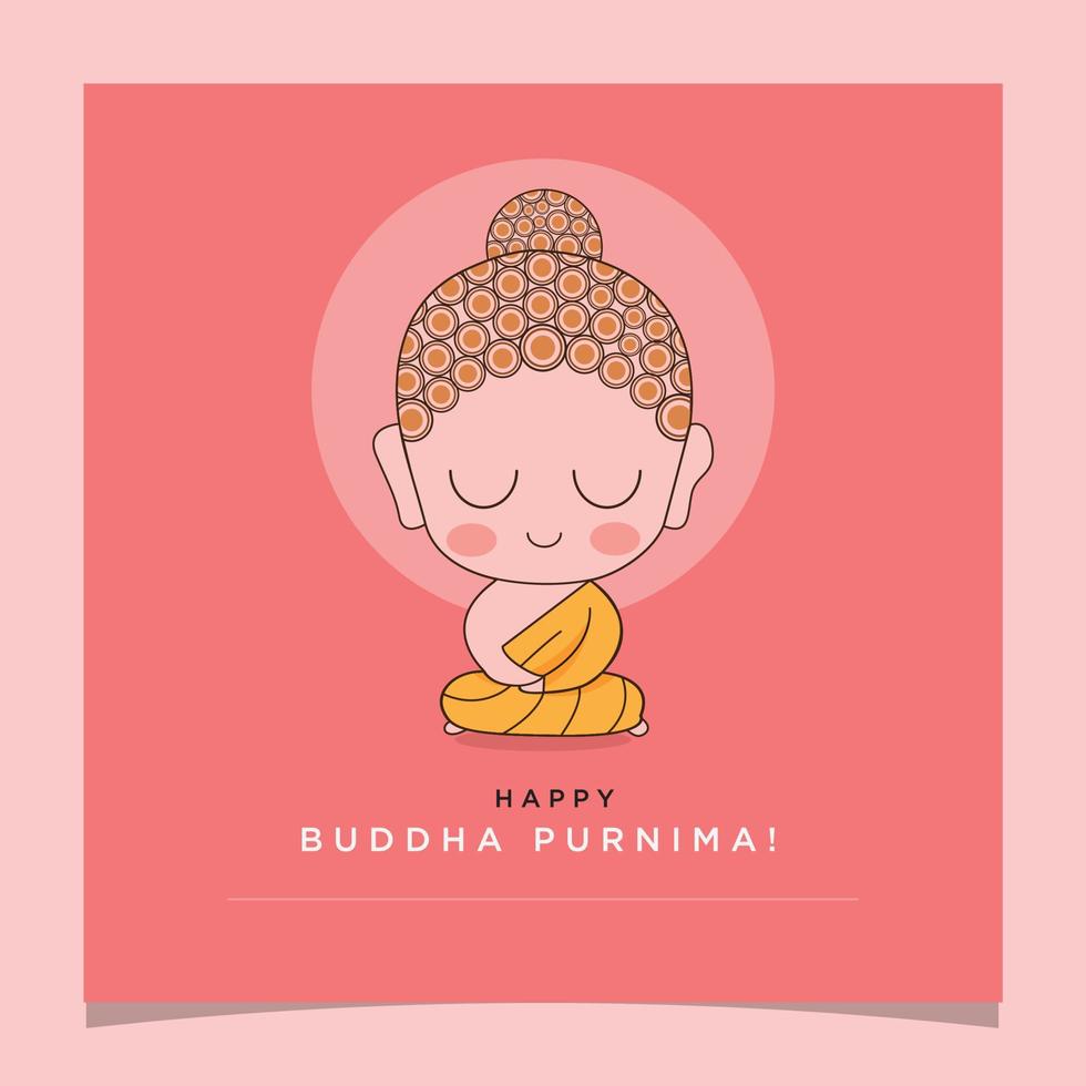 mão desenhado Buda purnima vetor vesak dia celebração