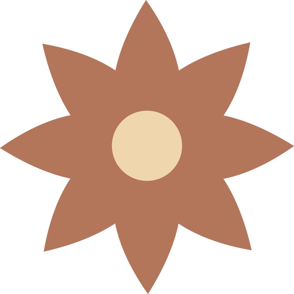 flor em estilo retrô groovy. ícone de vetor simples