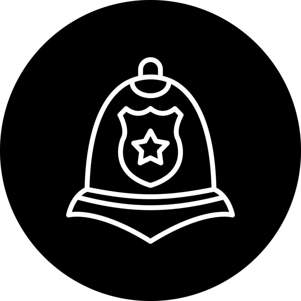 polícia capacete vetor ícone estilo