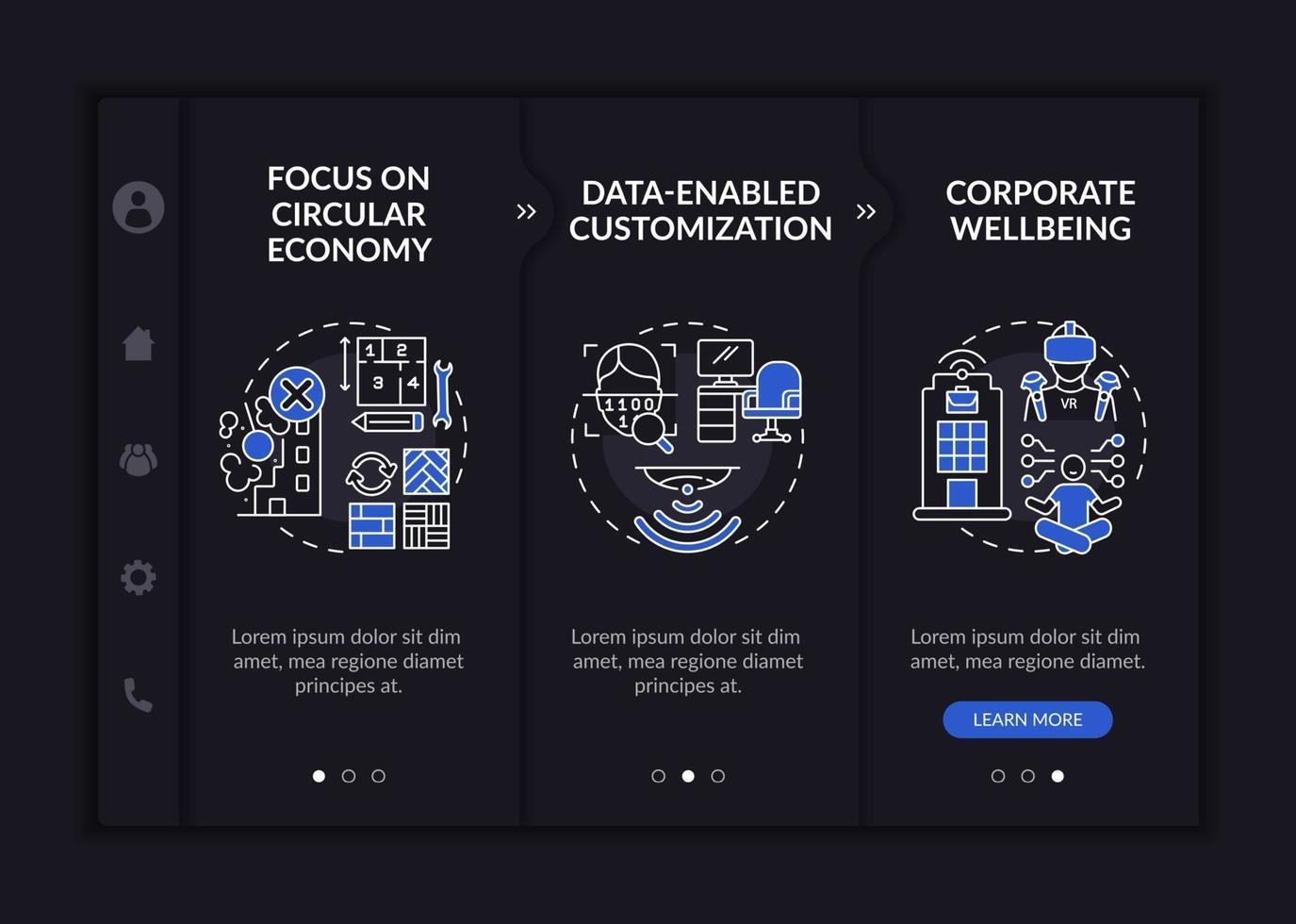 futuro modelo de vetor de integração de design de espaço de trabalho