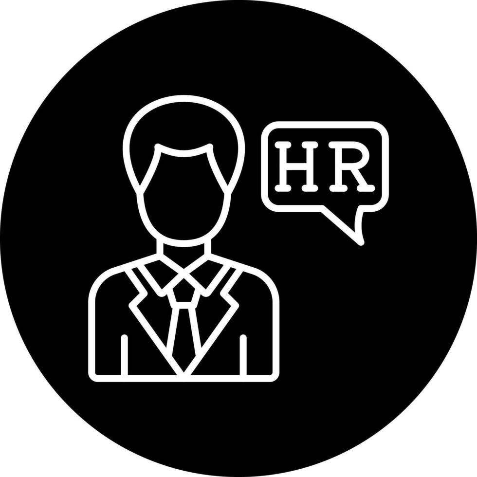 hr especialista masculino vetor ícone estilo