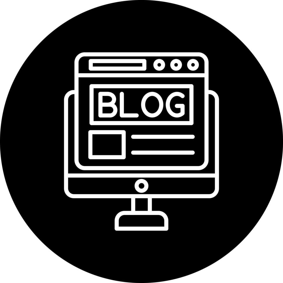 blog vetor ícone estilo