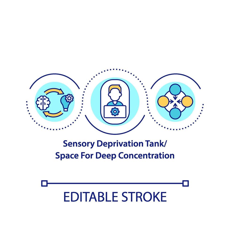ícone de conceito de tanque de privação sensorial vetor