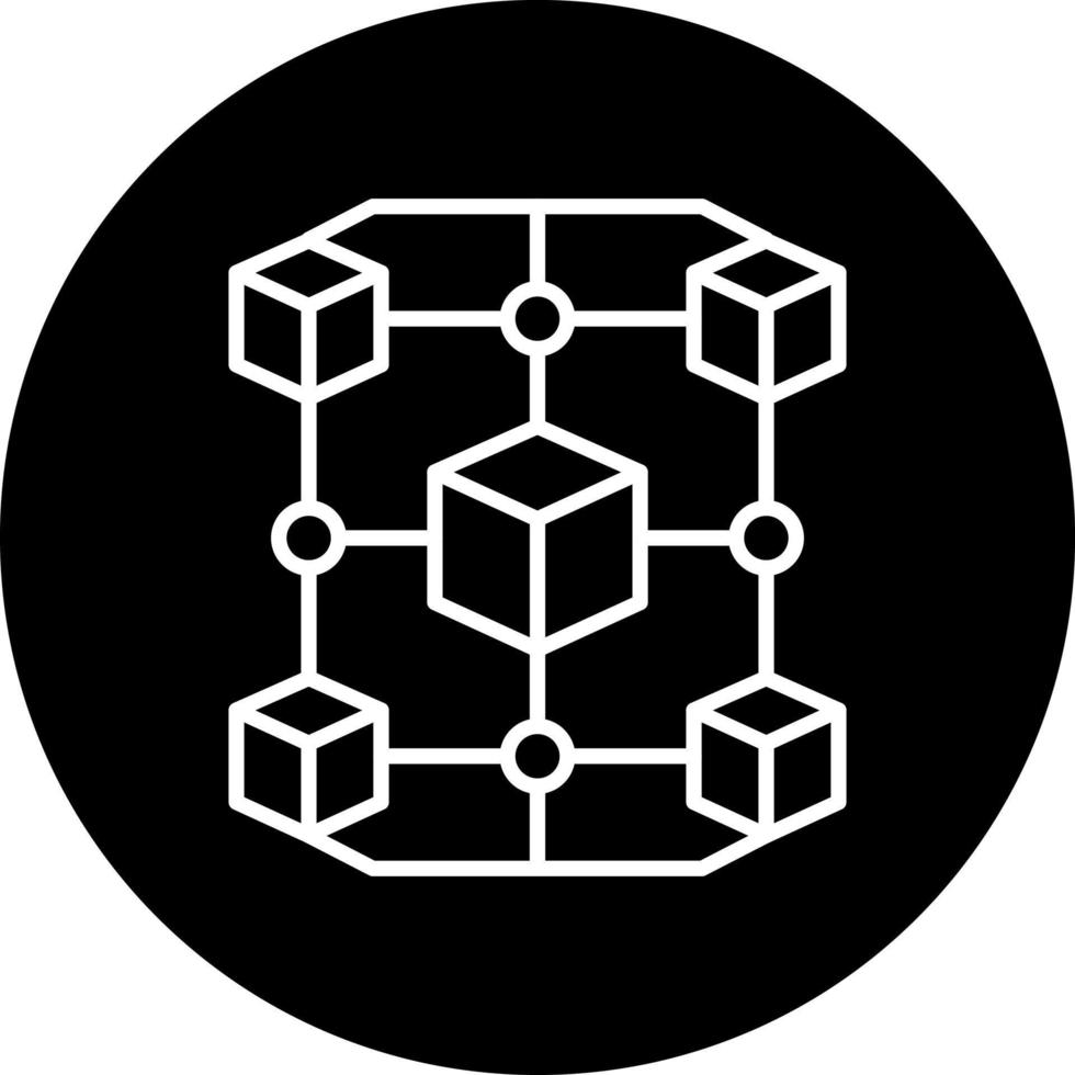 blockchain vetor ícone estilo