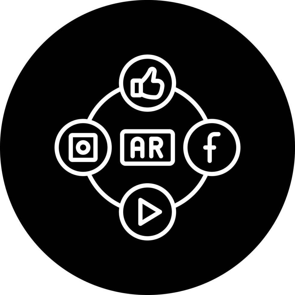 ar social vetor ícone estilo