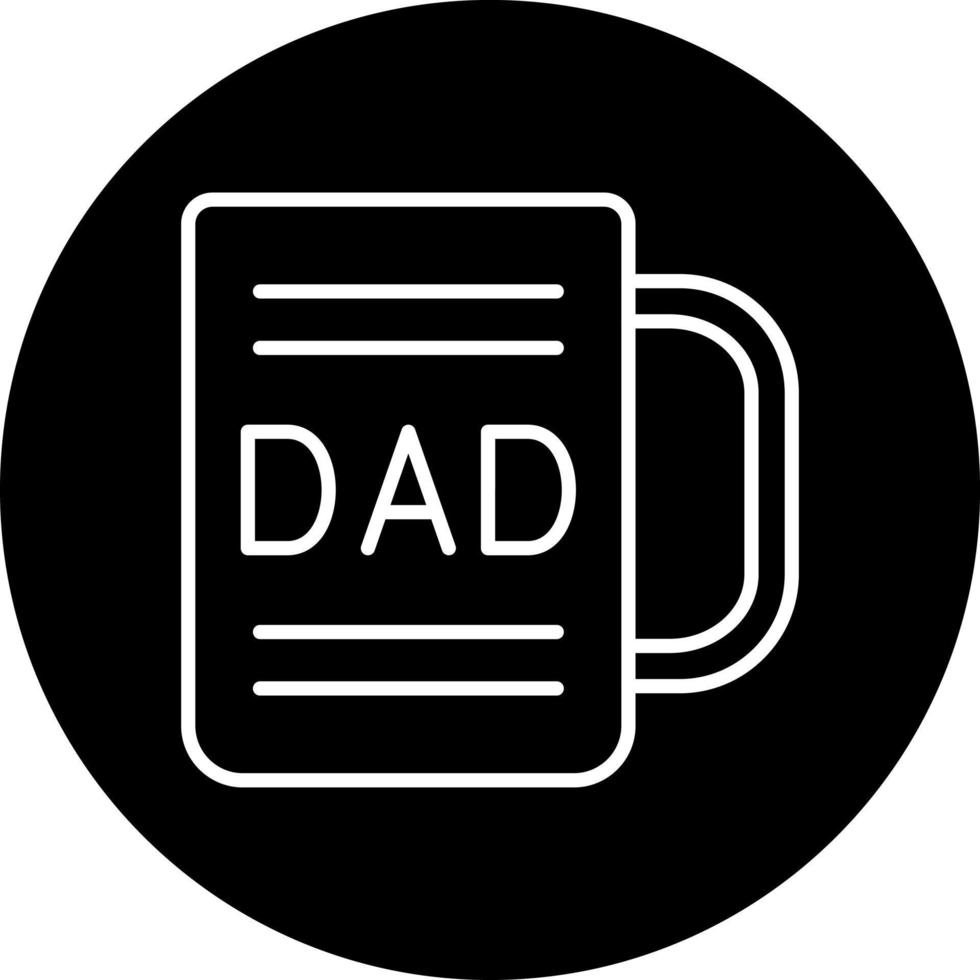 Papai caneca vetor ícone estilo