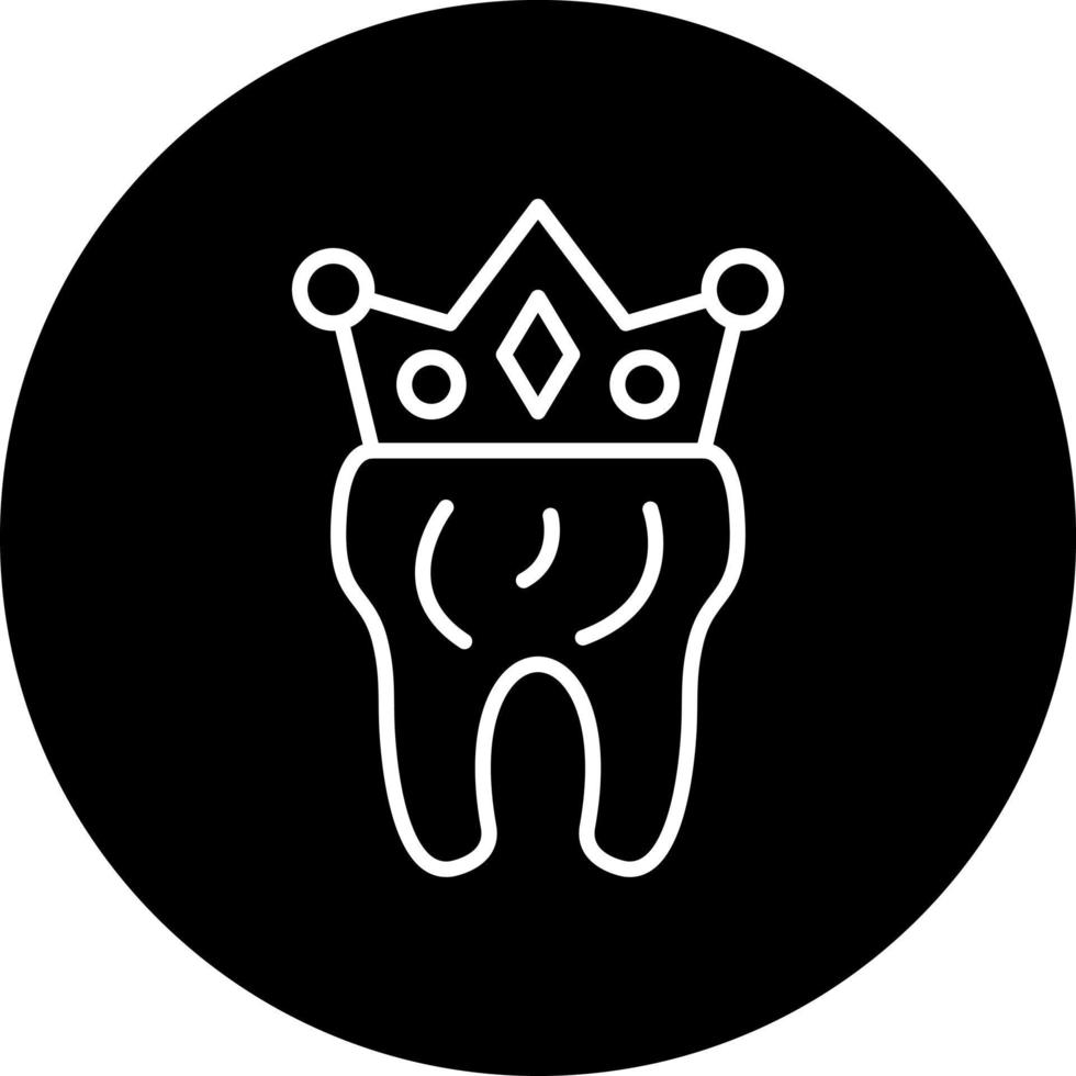 dental coroa vetor ícone estilo