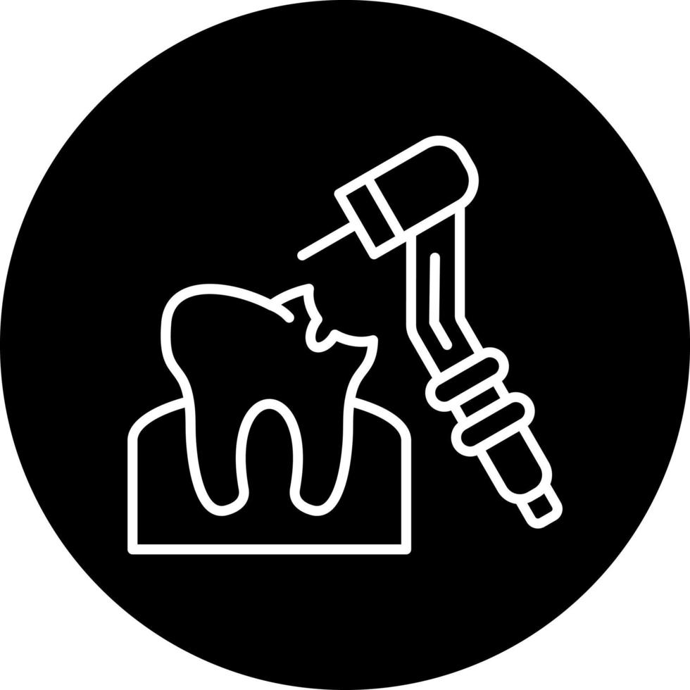 dente perfuração vetor ícone estilo
