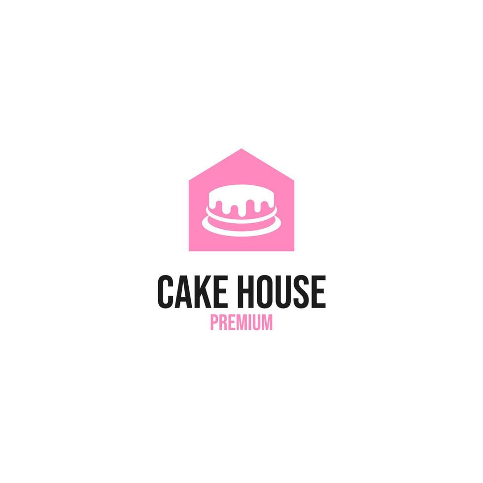 vetor bolo casa logotipo Projeto conceito modelo ilustração idéia