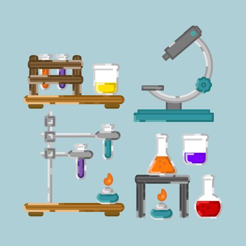 Coleção de química colorida de vetor