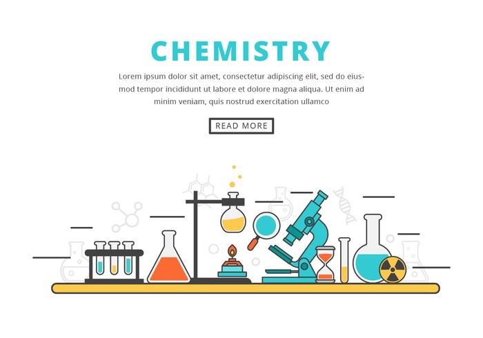 Ilustração em vetor de laboratório de química