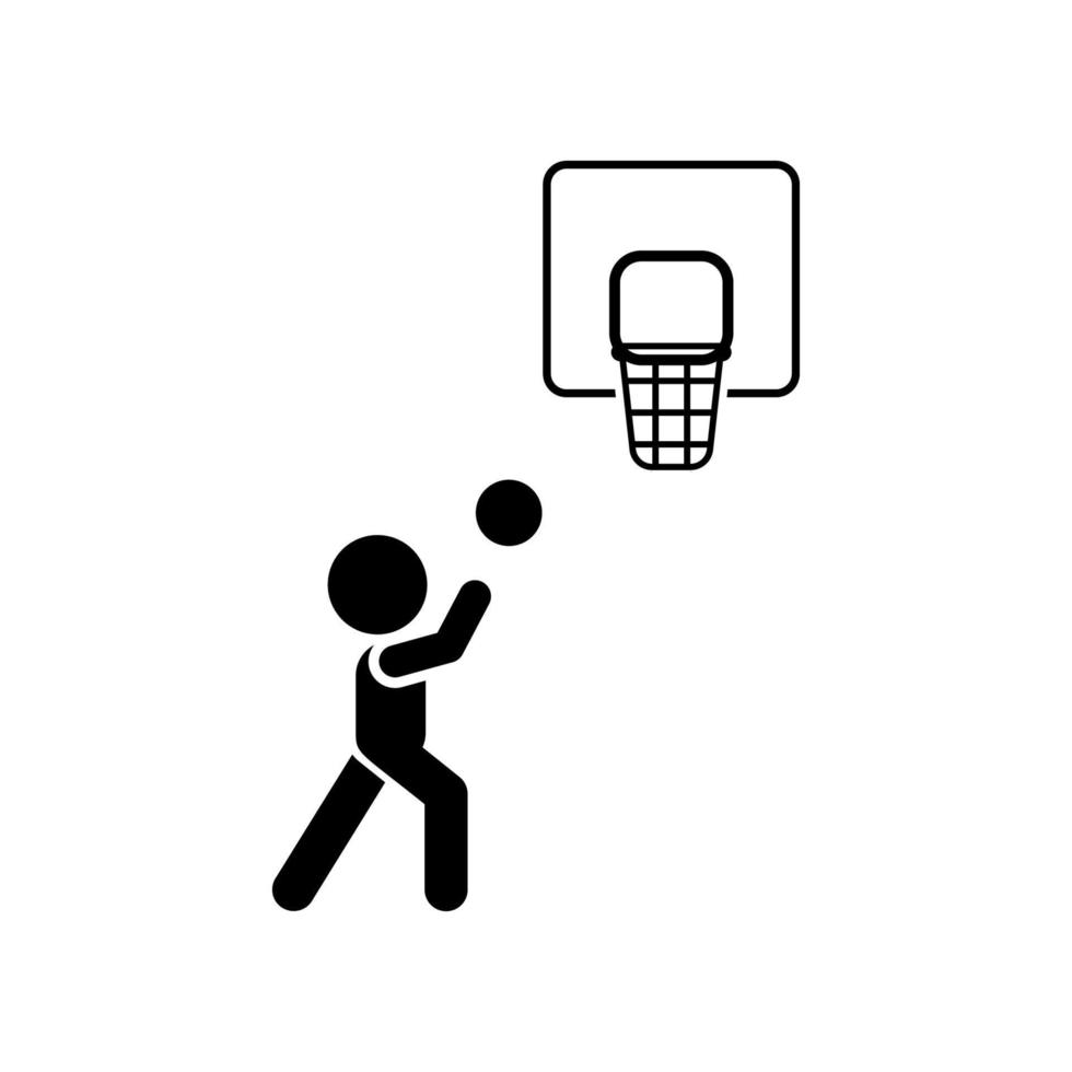 bola, basquetebol, jogar, jogos vetor ícone