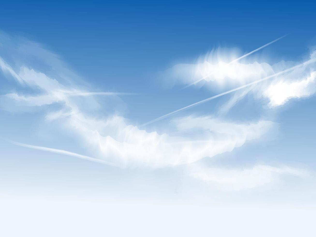 ilustração de eps10 do vetor de nuvens do céu.