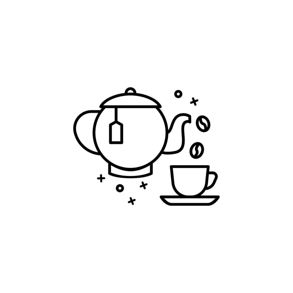 café, xícara, quente, beber vetor ícone