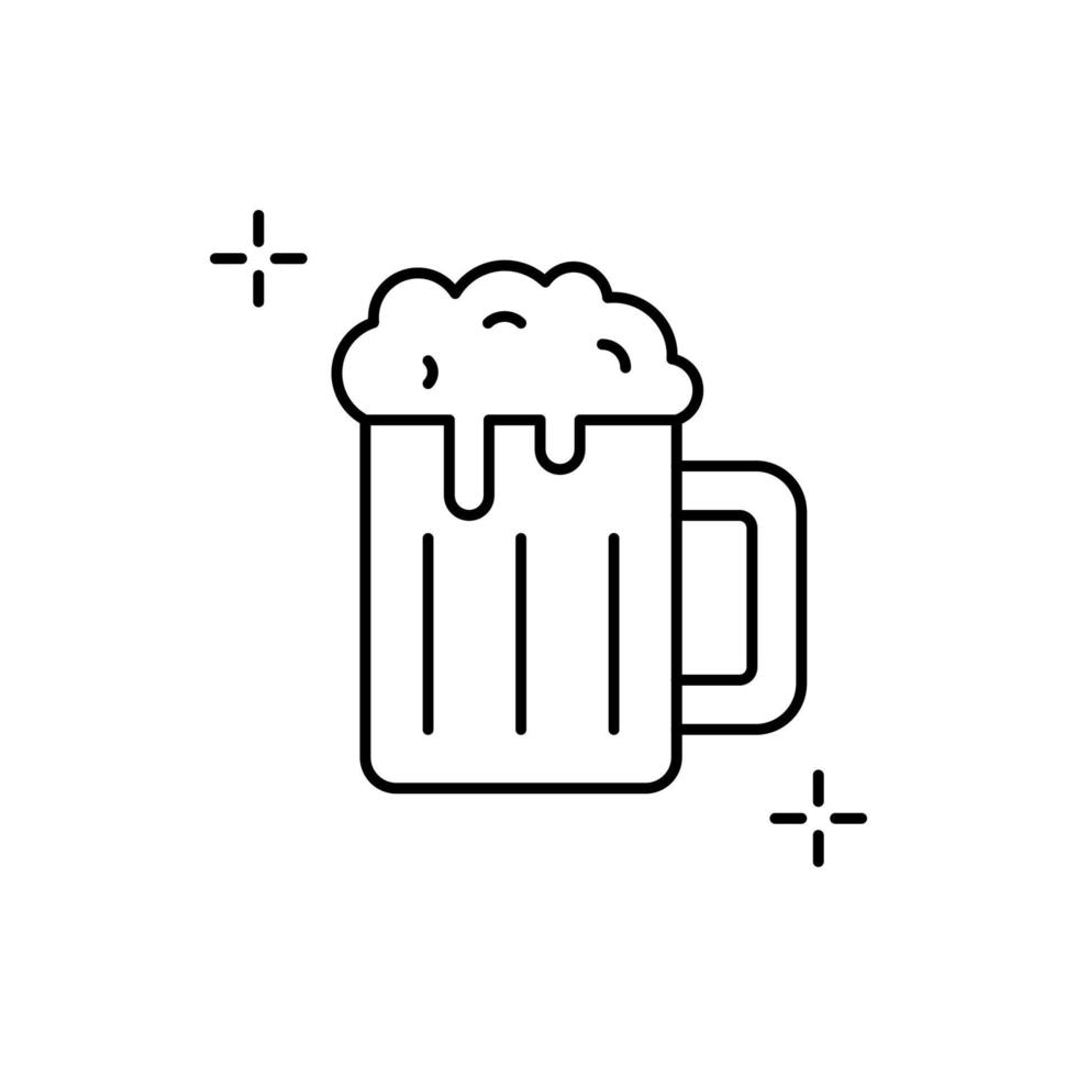 álcool, vícios, Cerveja vetor ícone