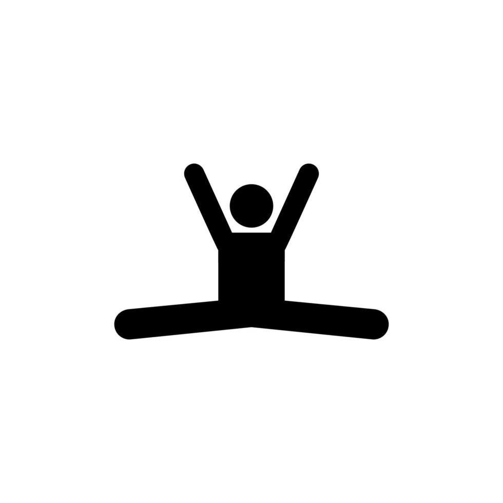 exercício homem Academia esporte ginástica com seta pictograma vetor ícone