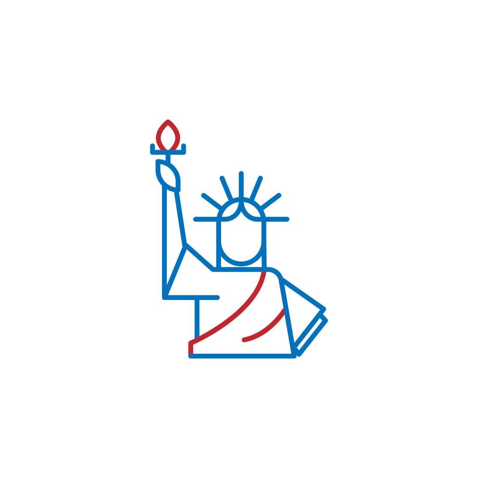 EUA, estátua do liberdade vetor ícone