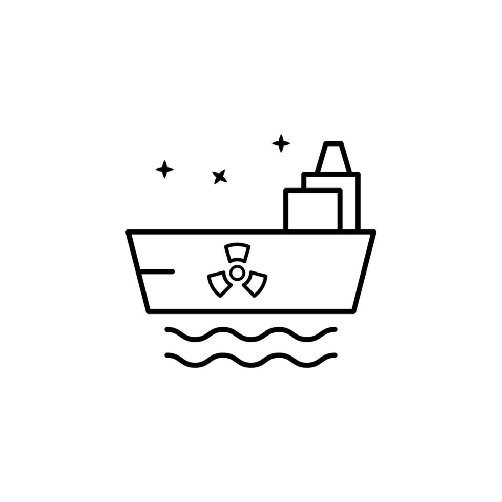 navio nuclear naval vetor ícone