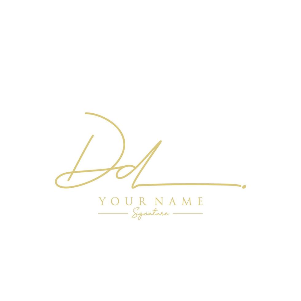 vetor de modelo de logotipo de assinatura de letra dd