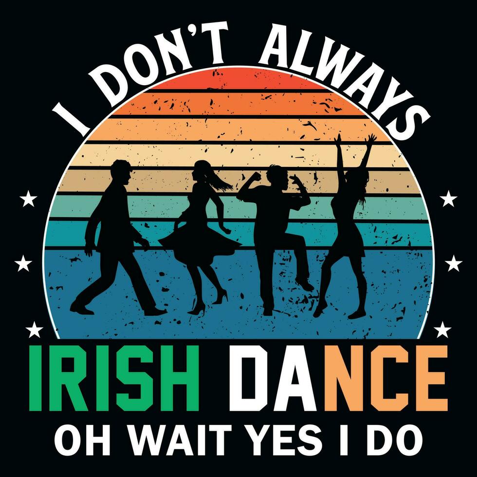 irlandês dança safras camiseta Projeto vetor