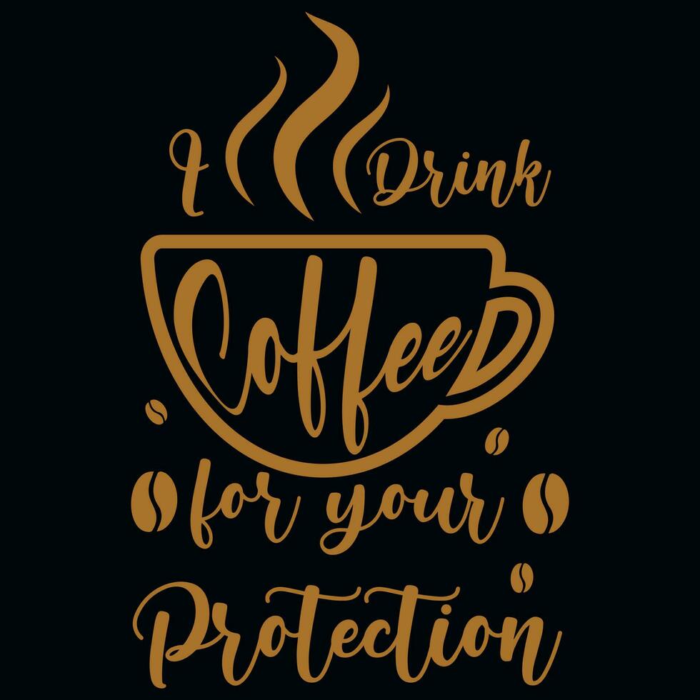 design de camiseta de café vetor