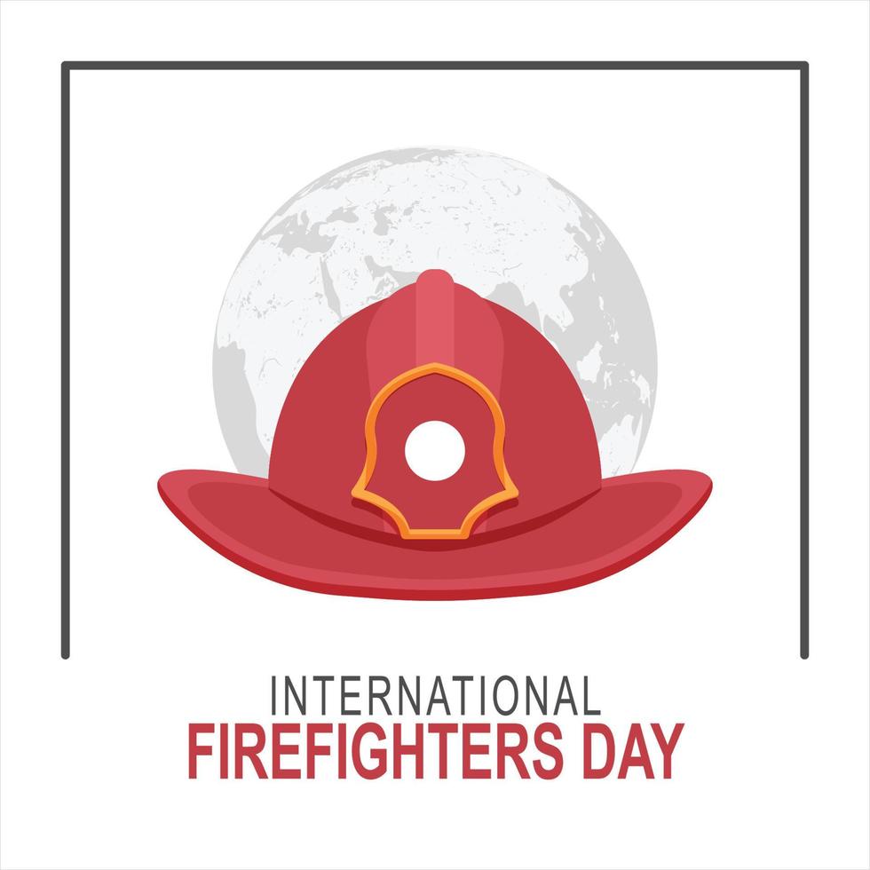 internacional bombeiros dia fundo. vetor
