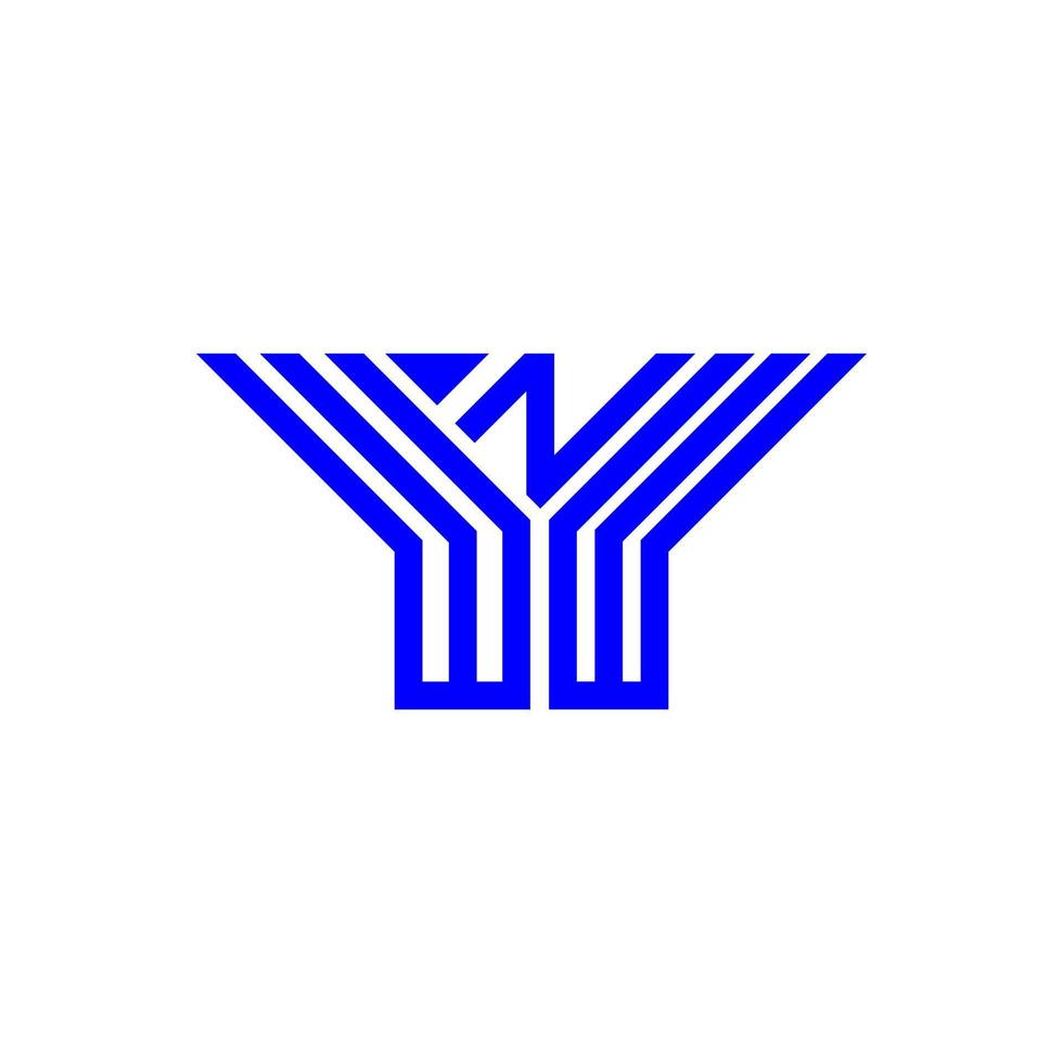 design criativo do logotipo da letra wnw com gráfico vetorial, logotipo simples e moderno do wnw. vetor