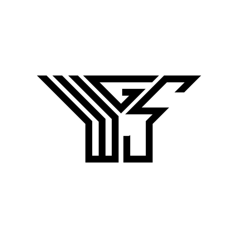 design criativo do logotipo da carta wgs com gráfico vetorial, logotipo simples e moderno wgs. vetor