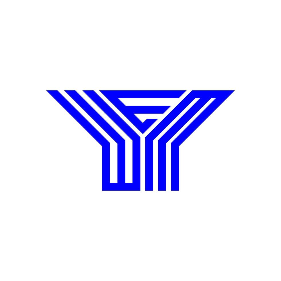 design criativo do logotipo da carta wem com gráfico vetorial, logotipo simples e moderno da wem. vetor