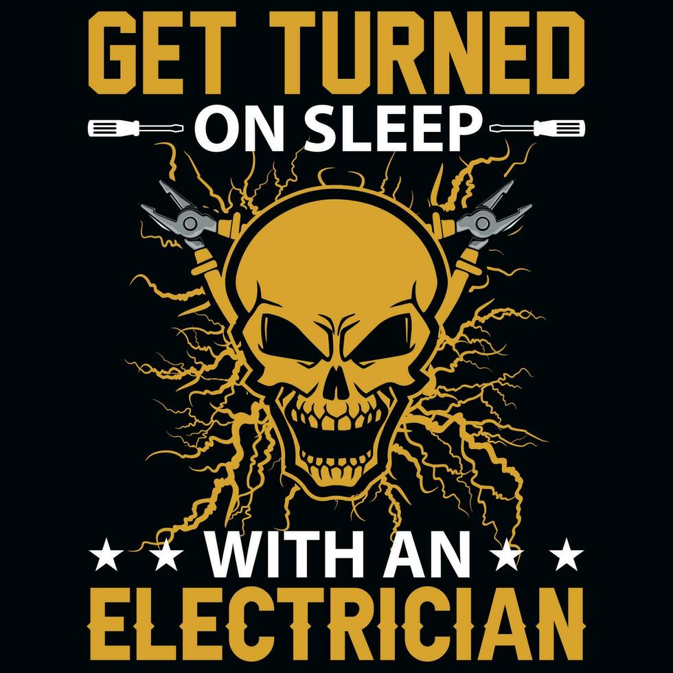 eletricista camiseta Projeto vetor