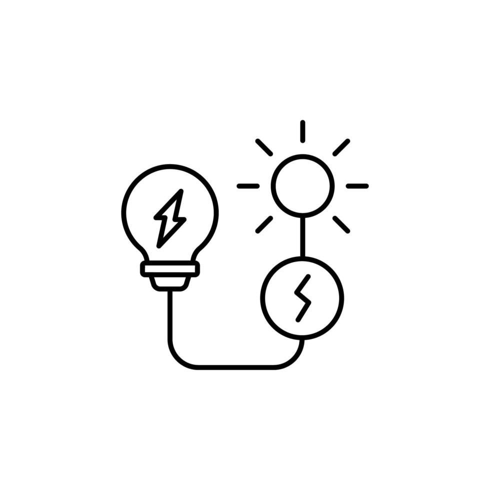 solar, lâmpada, energia vetor ícone