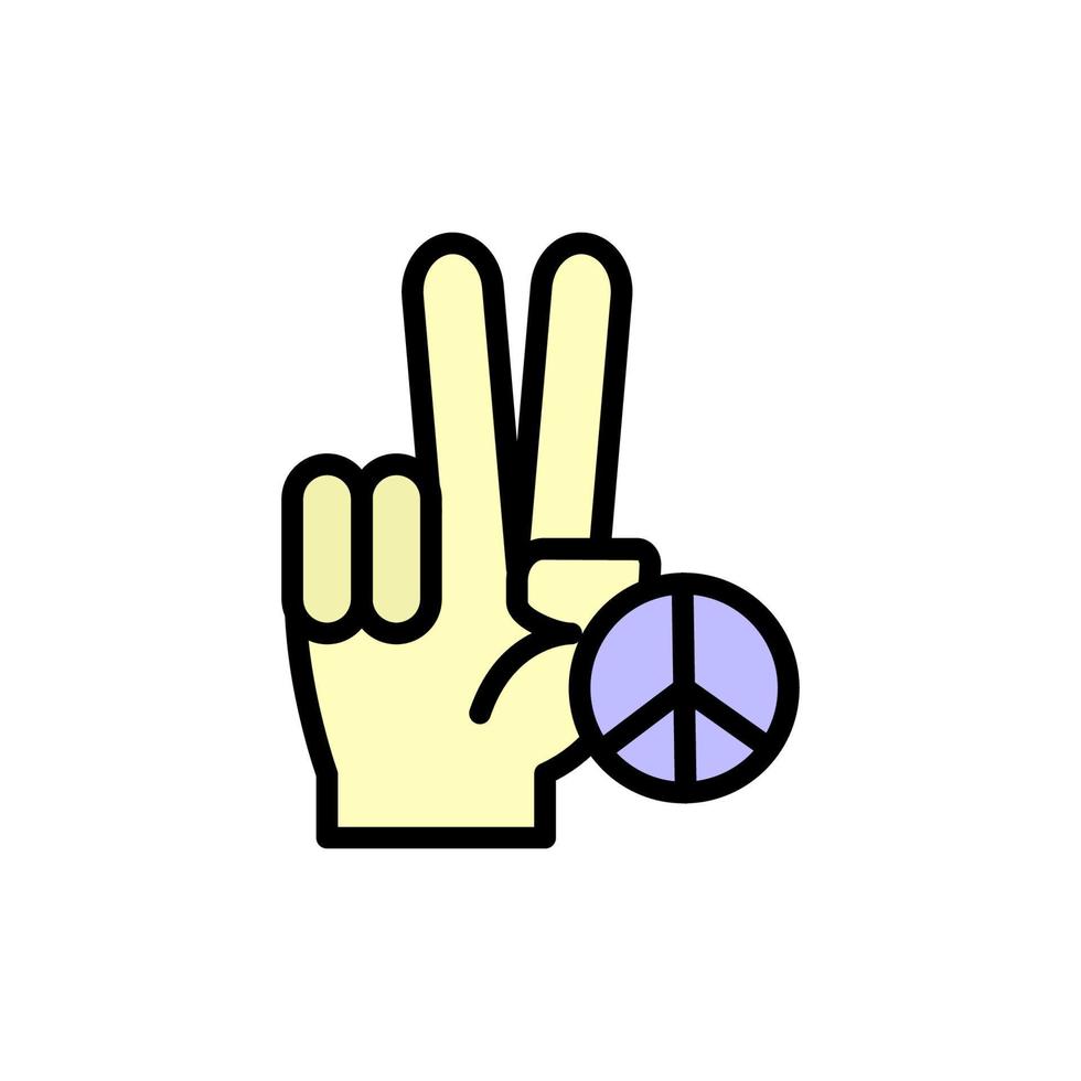 mão, Paz vetor ícone