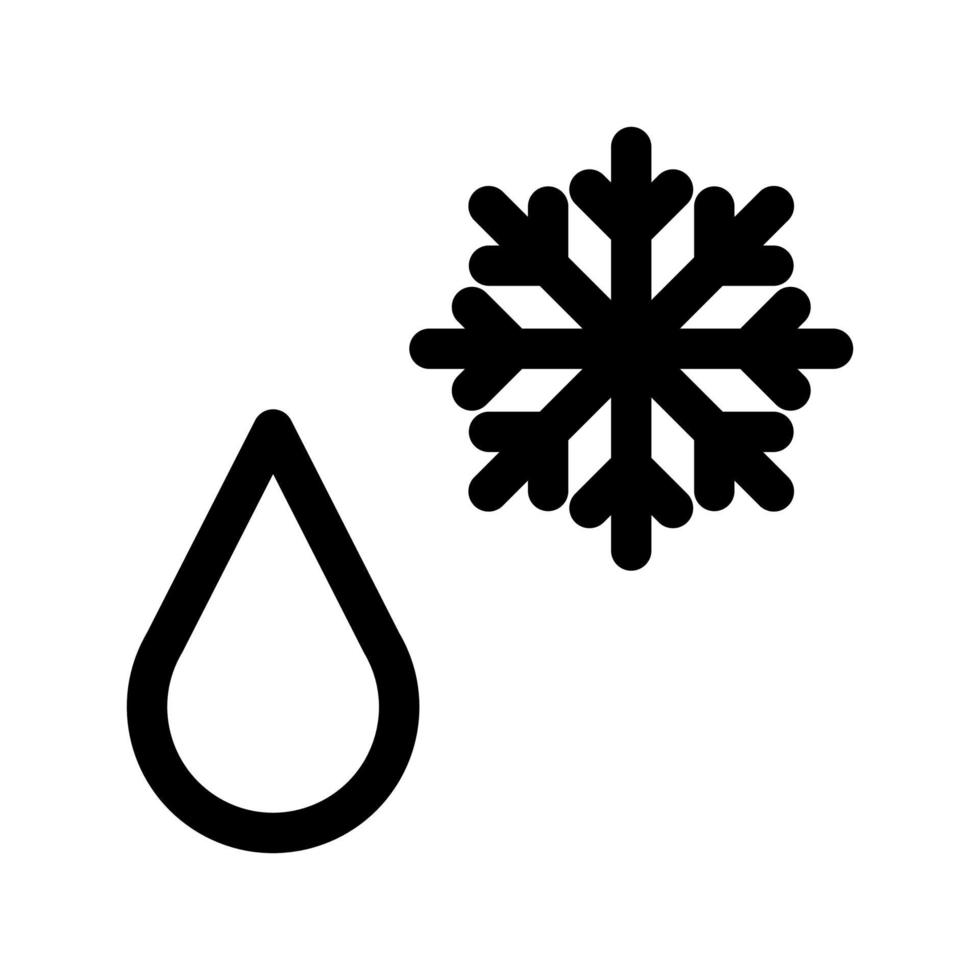 ícone de contorno de precipitação. item preto e branco do conjunto de weater dedicado, vetor linear.