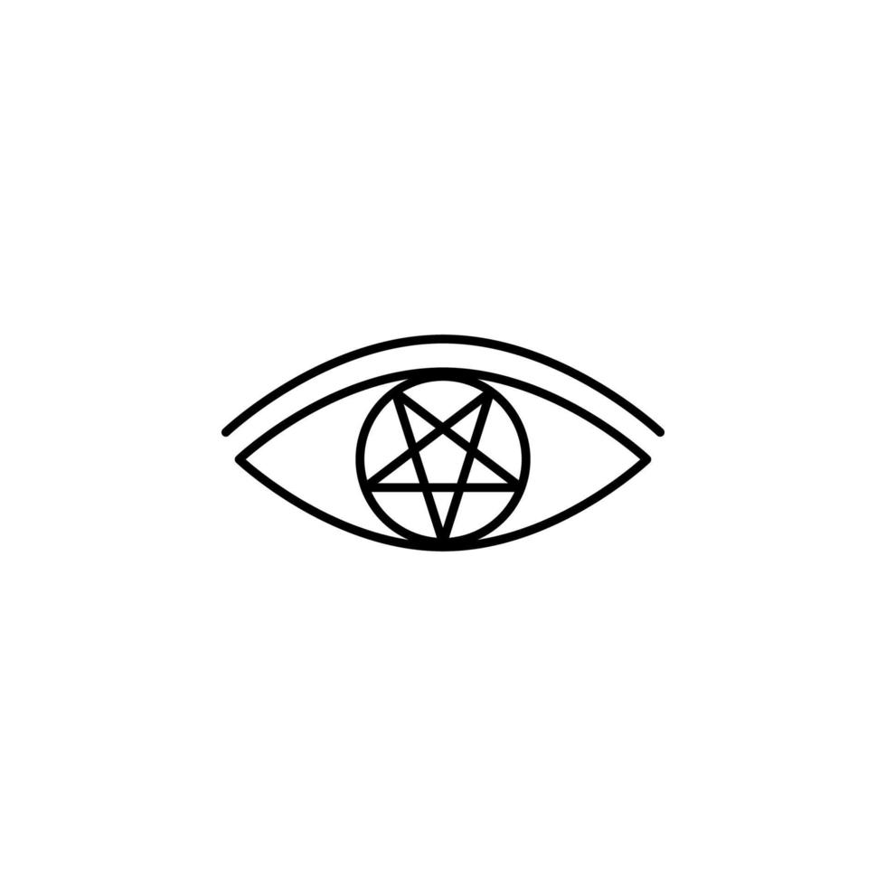 olho, pentagrama vetor ícone