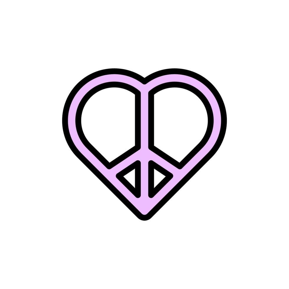 paz, coração, amor vetor ícone