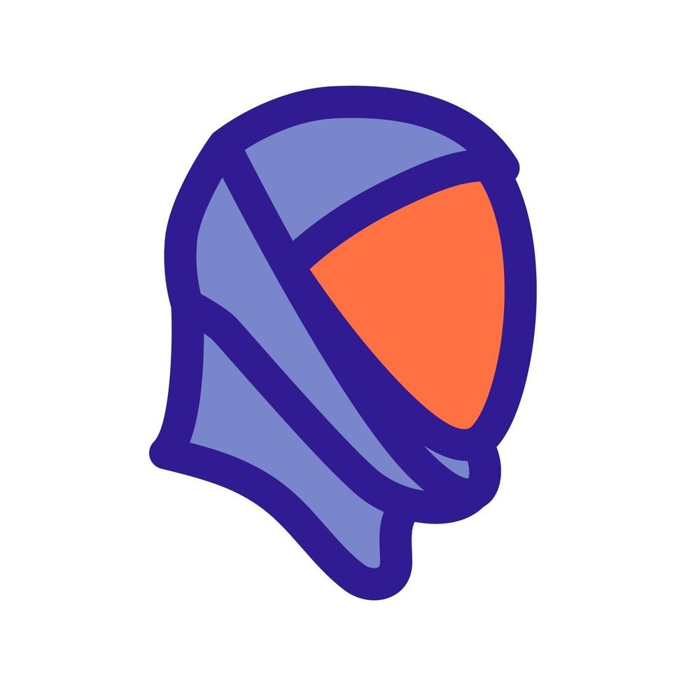 ícone de contorno do capacete espacial. novo uniforme de astronauta. símbolo de espaço vetor