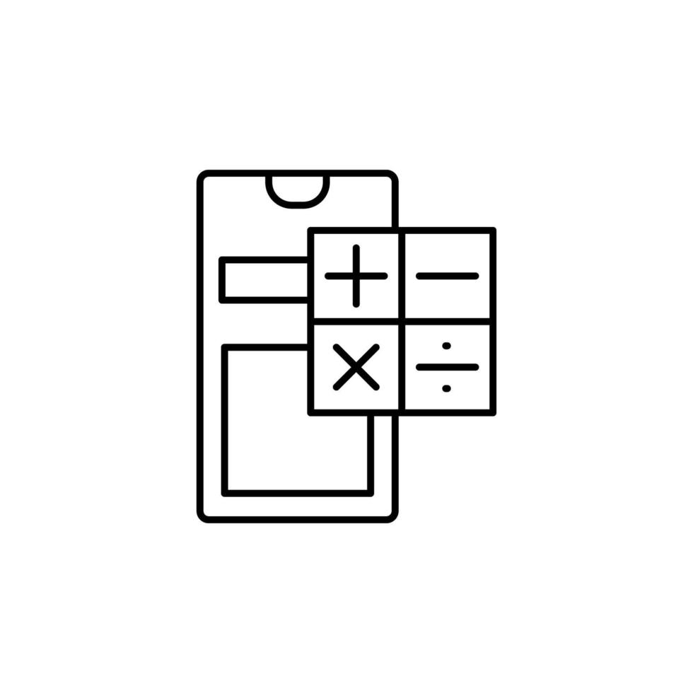 Smartphone calculadora vetor ícone