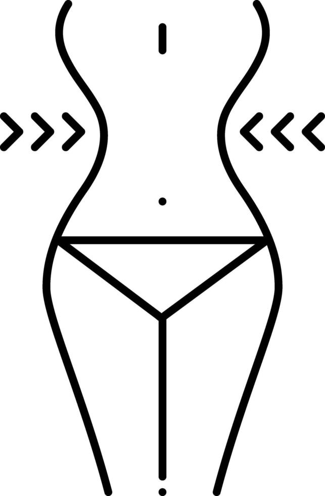 ícone de linha para perda de peso vetor