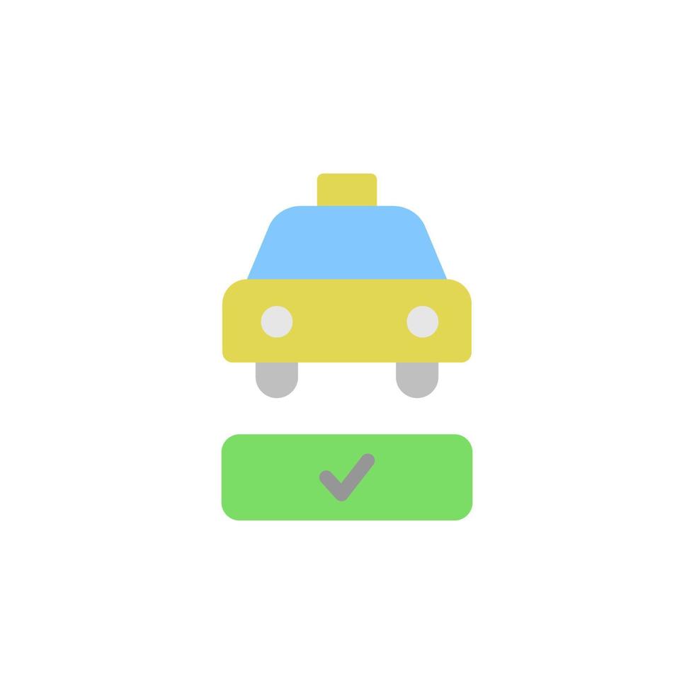 Táxi, aprovado vetor ícone