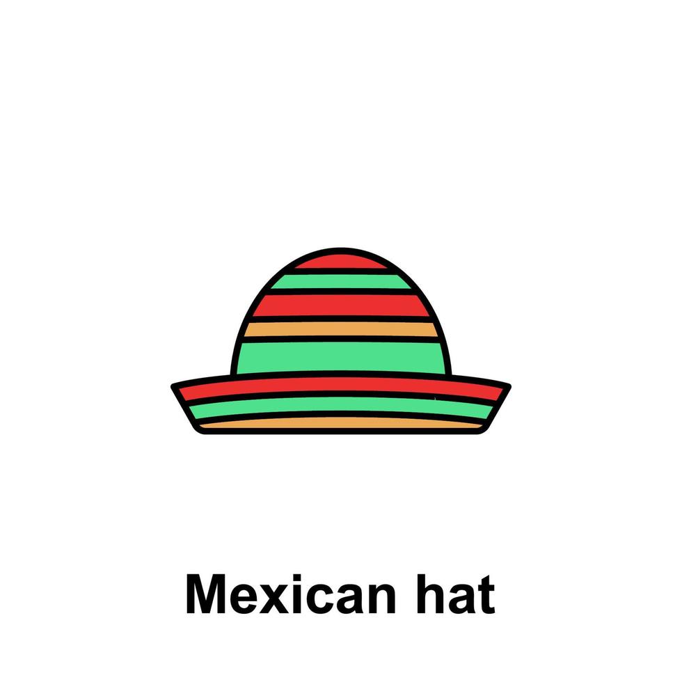 mexicano chapéu vetor ícone