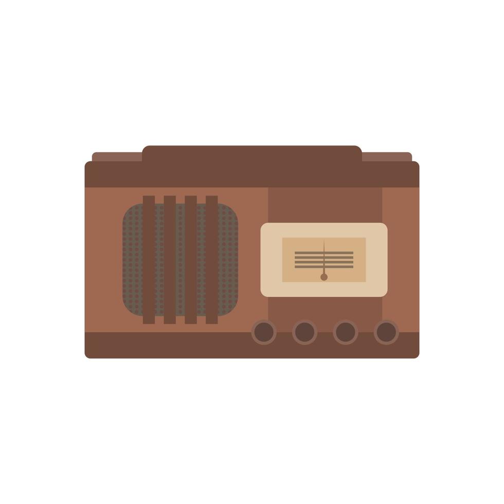 vintage de mesa rádio plano Projeto vetor ilustração. mesa topo rádio ilustração isolado em branco fundo