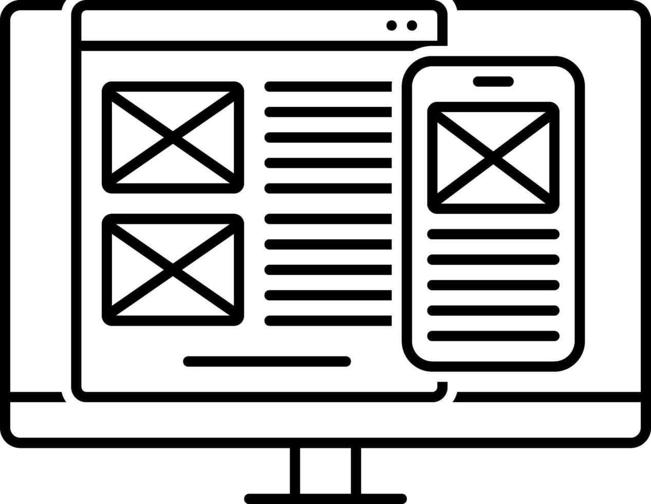 ícone de linha para design de interface de usuário vetor