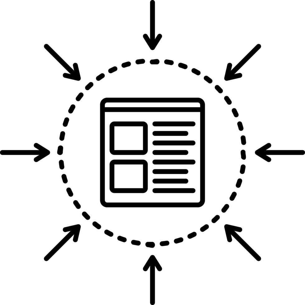 ícone de linha para especificação vetor