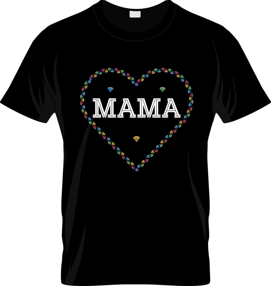 mama camiseta projeto, mãe dia camisa Projeto vetor