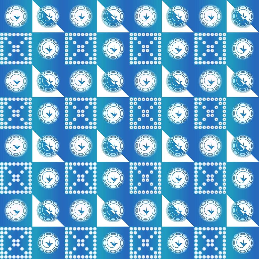 geométrico padronizar azul folha dentro quadrado com de várias Formato e posição variação vetor