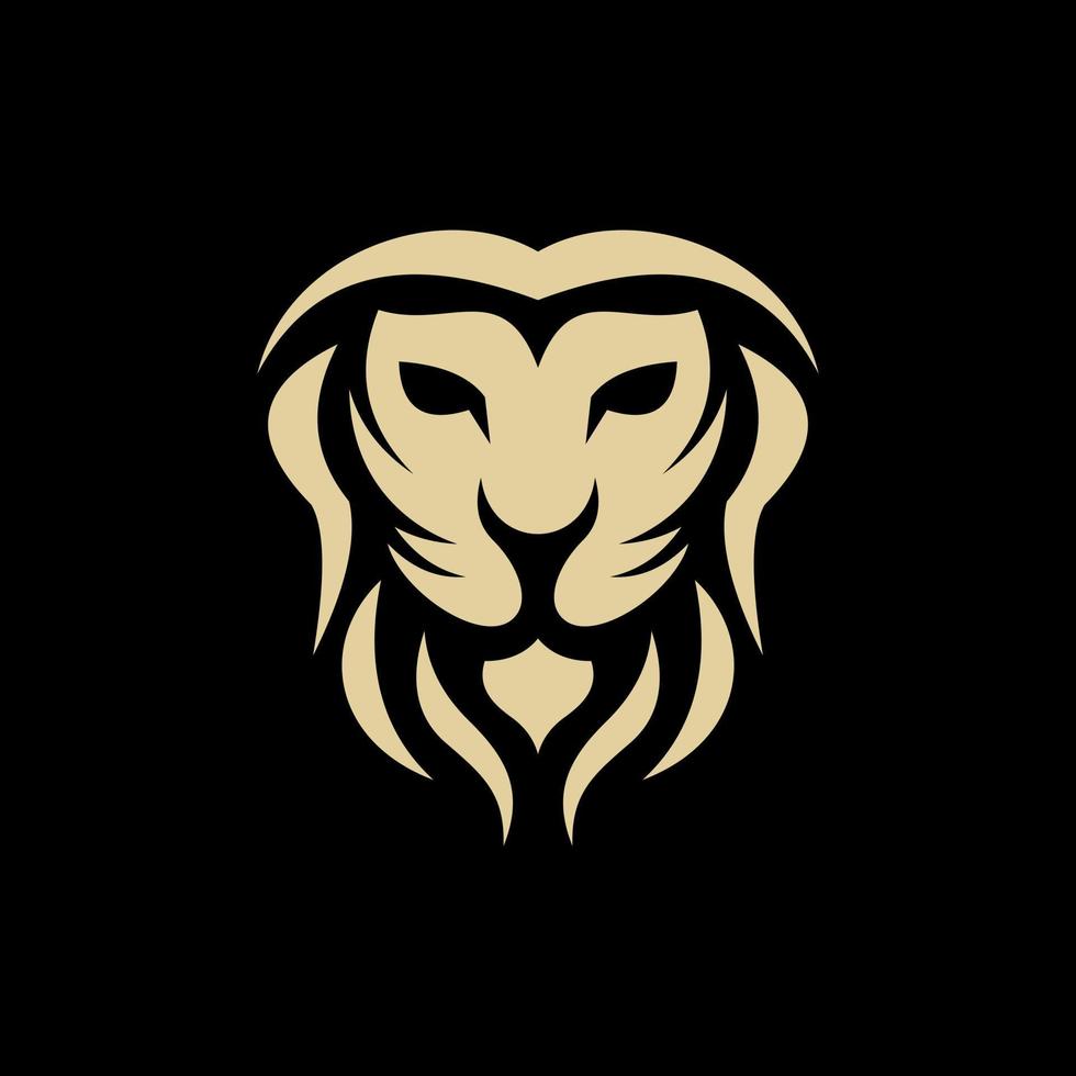 animal leão cabeça fera moderno criativo logotipo vetor