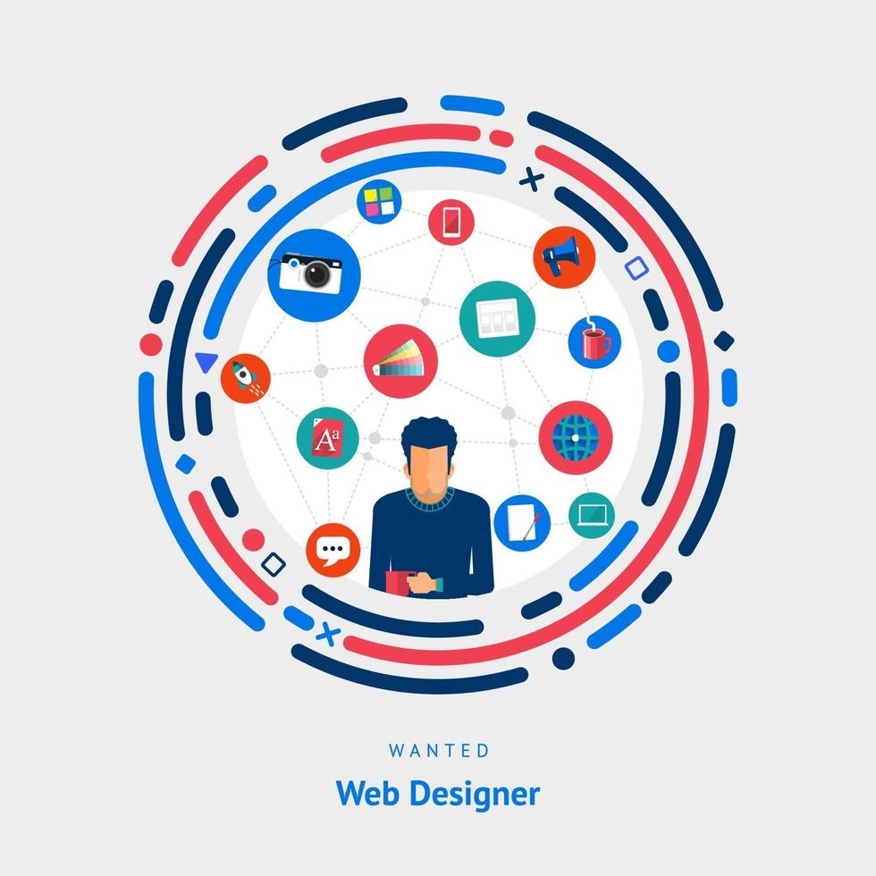 web designer estrategista digital vetor